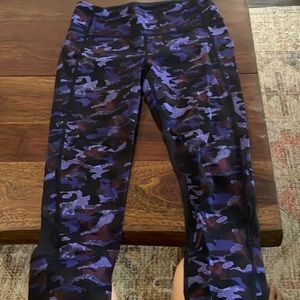 Purple camo lulu lemon leggings. High rise